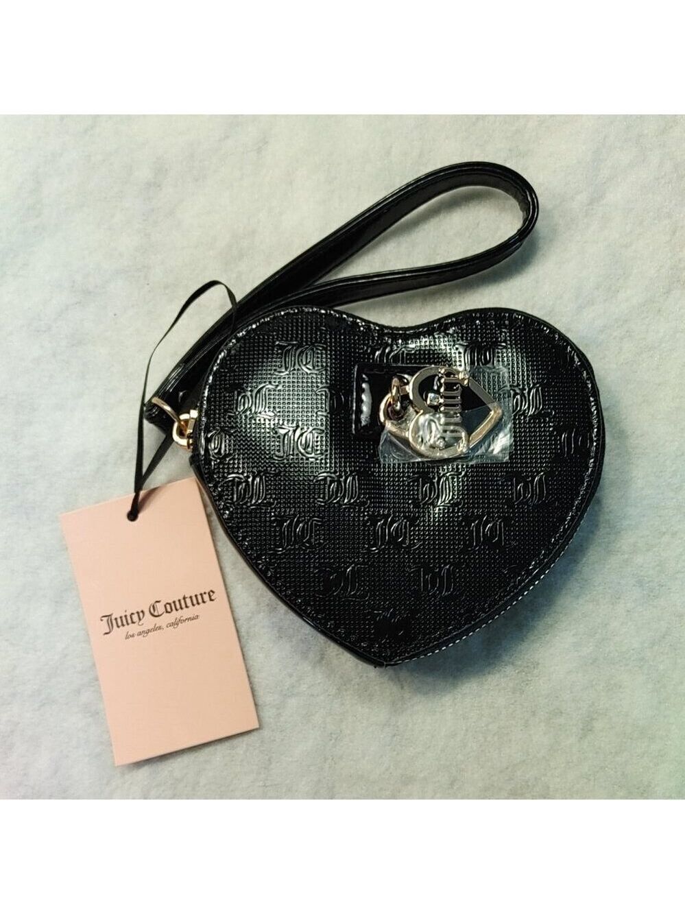 Juicy Couture Black Heart Wristlet